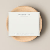 Einfache Script Personalisiert Stationery Navy & I Mitteilungskarte