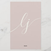 Einfache Script-Personalisiert Stationery-Rose Elf Briefpapier (Rückseite)