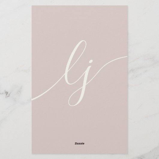 Einfache Script-Personalisiert Stationery-Rose Elf Briefpapier (Rückseite)