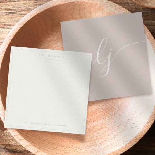 Einfache Script-Personalisiert Stationery-Rose Elf Mitteilungskarte