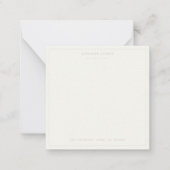 Einfache Script-Personalisiert Stationery-Rose Elf Mitteilungskarte (Vorderseite)