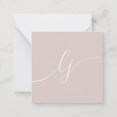 Einfache Script-Personalisiert Stationery-Rose Elf Mitteilungskarte (Rückseite)