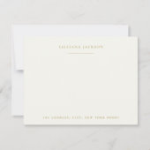 Einfache Script-Personalisierte Stationery Ivory G Mitteilungskarte (Vorderseite)