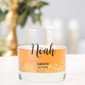 Einfache Script-Personalisierte Trauzeugen Hochzei Whiskyglas