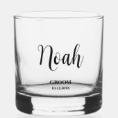 Einfache Script-Personalisierte Trauzeugen Hochzei Whiskyglas