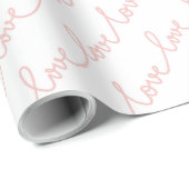 Einfache Script Pink-Liebe Geschenkpapier (Rolleneckpunkt)