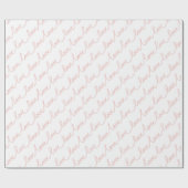 Einfache Script Pink-Liebe Geschenkpapier (Flach)