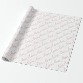 Einfache Script Pink-Liebe Geschenkpapier (Ungerollt)