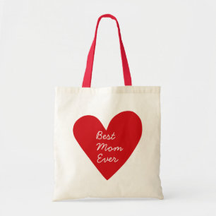 Einfache Script Red Heart Beste Mama je Mütter Tag Tragetasche