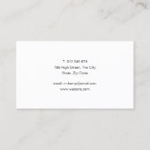 Einfache Script-Rose Gold Glitzer-Visitenkarte Visitenkarte (Rückseite)