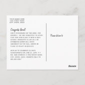 Einfache Script-Rose Gold Overlay Foto Abschluss Postkarte (Rückseite)