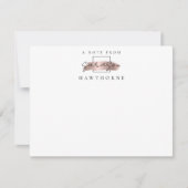 Einfache Script-Rose Gold Personalisiert Stationie Mitteilungskarte (Vorderseite)