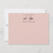 Einfache Script-Rose Gold Personalisiert Stationie Mitteilungskarte (Vorderseite)