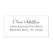 Einfache Script-Rücksendeadresse Gummistempel (Prägung)