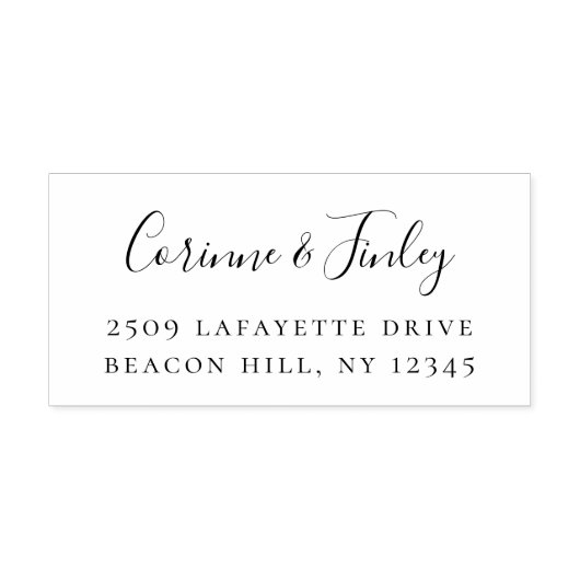 Einfache Script-Rücksendeadresse Rubber-Briefmarke Gummistempel (Prägung)