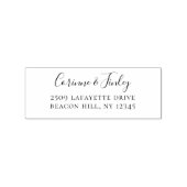 Einfache Script-Rücksendeadresse Rubber-Briefmarke Gummistempel (Stempel)