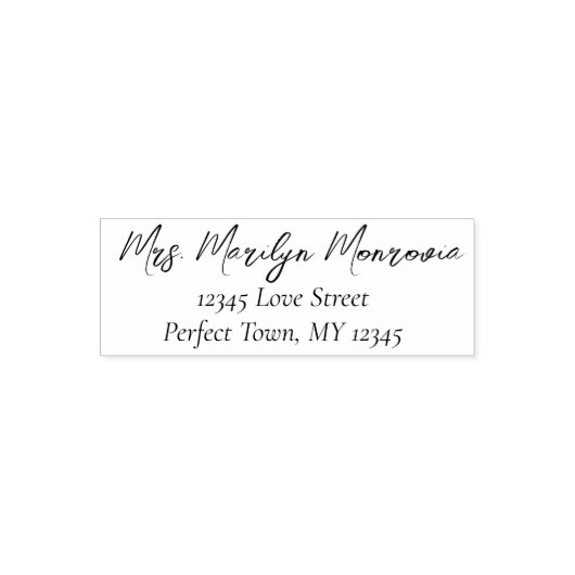 Einfache Script-Rücksendeadresse und Telefonnummer Permastempel (Design)