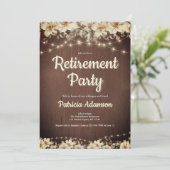 Einfache Script-Rustic-Rentirement-Party Einladung (Stehend Vorderseite)