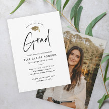 Einfache Script-Schwarz-Weiß-Foto-Abschluss