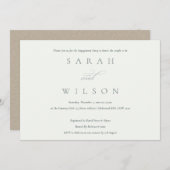 Einfache Script-Schwarz-weiße Engagement-Partei ei Dankeskarte (Vorne/Hinten)