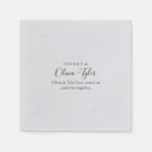 Einfache Script-Spaß-Rezeption Serviette (Vorderseite)