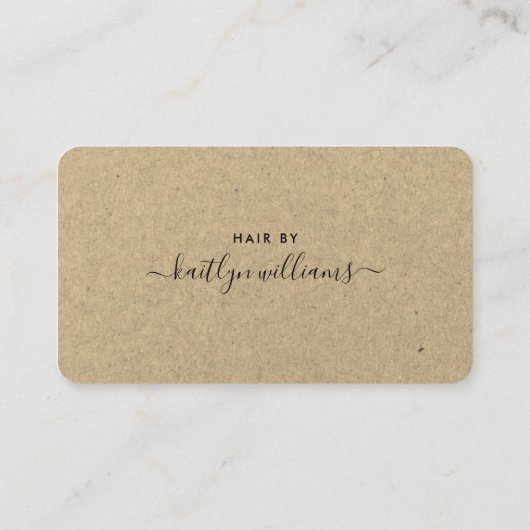 Einfache Script-Terminierungskarte - Rustikale Kra Begleitkarte (Rückseite)