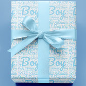 Einfache Script Typografie Boy Baby Dusche Geschenkpapier