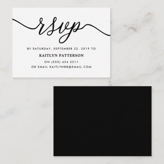 Einfache Script-UAWG Begleitkarte (Vorne/Hinten)