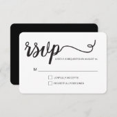 Einfache Script-UAWG ohne Mailing Reservierung RSVP Karte (Vorne/Hinten)