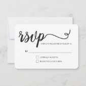 Einfache Script-UAWG ohne Mailing Reservierung RSVP Karte (Vorderseite)