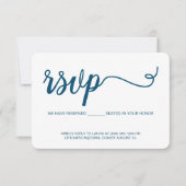 Einfache Script-UAWG ohne mails-Blue benutzerdefin RSVP Karte (Vorderseite)