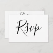 Einfache Script-UAWG-White-Cards für Hochzeiten RSVP Karte (Vorne/Hinten)
