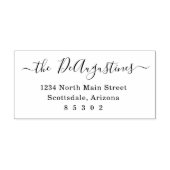 Einfache Script- und Serif-Rücksendeadresse Gummistempel (Prägung)