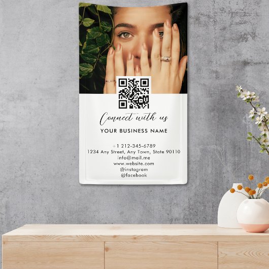 Einfache Script-Verbindung mit Foto QR Code Promo Banner