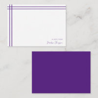 Einfache Script-Violet 2-seitig doppelter Grenze
