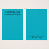 Einfache Scuba Blue Earring Holder Display Cards (Vorne & Hinten)