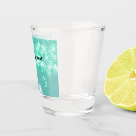 Einfache Sea blueglitter sparkle stars add your te Schnapsglas (Rechts)