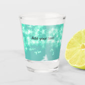 Einfache Sea blueglitter sparkle stars add your te Schnapsglas (Vorderseite)