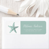 Einfache Seaglass Wasserfarbe Starfish Rücksendead (Insitu)