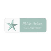 Einfache Seaglass Wasserfarbe Starfish Rücksendead (Vorne)