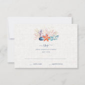 Einfache Seashell Beach RSVP-Karte RSVP Karte (Vorderseite)