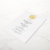 Einfache Seashell- und Aquarellfischskala Folieneinladung (Gedreht)