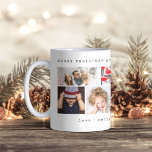 Einfache sechs FotoCollage | Weihnachten Kaffeetasse<br><div class="desc">Diese stilvolle und elegante Tasse verfügt über sechs persönliche Fotos,  mit einem einfachen Schreibmaschinenaussehtext,  den Sie beliebig personalisieren können.</div>