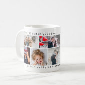 Einfache sechs FotoCollage | Weihnachten Kaffeetasse (Vorderseite Links)