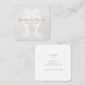 Einfache Seepferd-Visitenkarte Quadratische Visitenkarte (Vorne/Hinten)