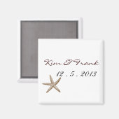 Einfache Seesterne Magnet (Vorderseite/Rückseite)