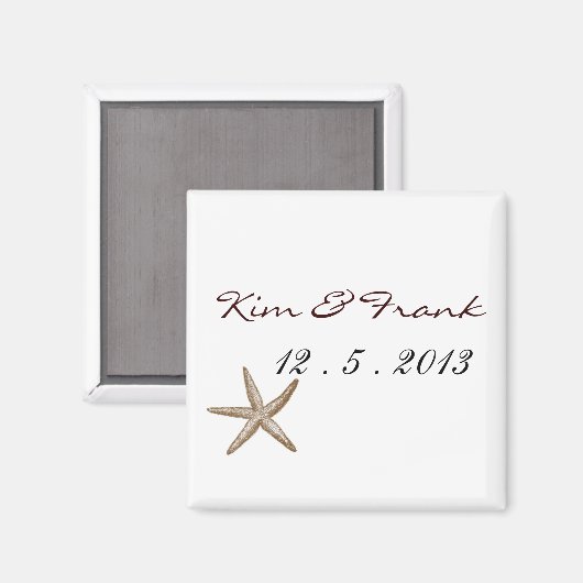 Einfache Seesterne Magnet (Vorderseite/Rückseite)