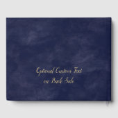 Einfache Seewasserfarbe und Goldhochzeit Gästebuch (Rückseite)