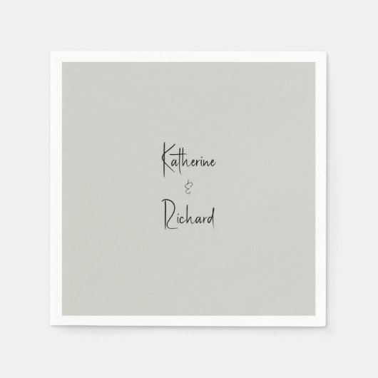 Einfache Seite Custom Wedding Cocktail Napkins Serviette (Vorderseite)