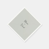 Einfache Seite Custom Wedding Cocktail Napkins Serviette (Ecke)